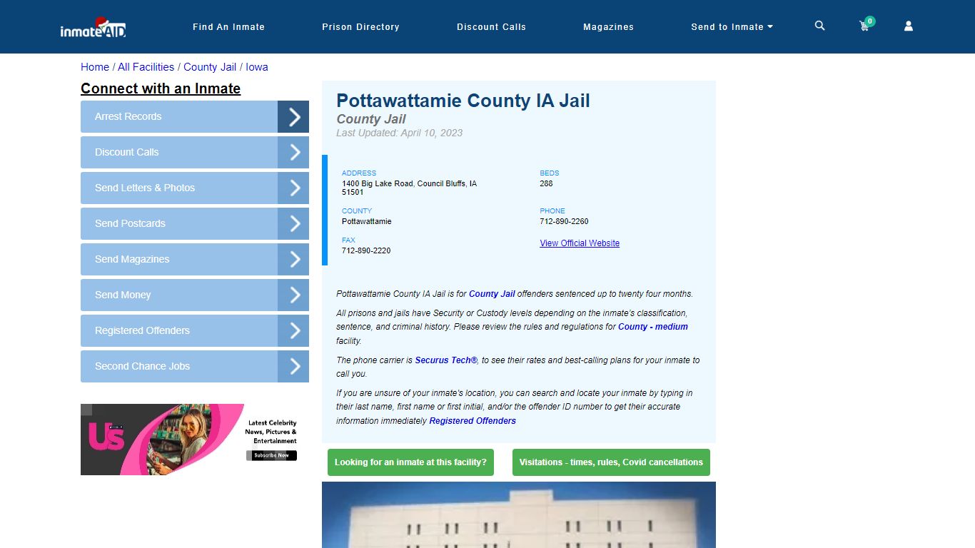 Pottawattamie County IA Jail - Inmate Locator - Council Bluffs, IA